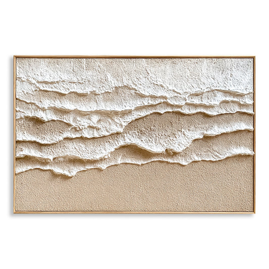 Beige Textured Wave Painting #ART07
