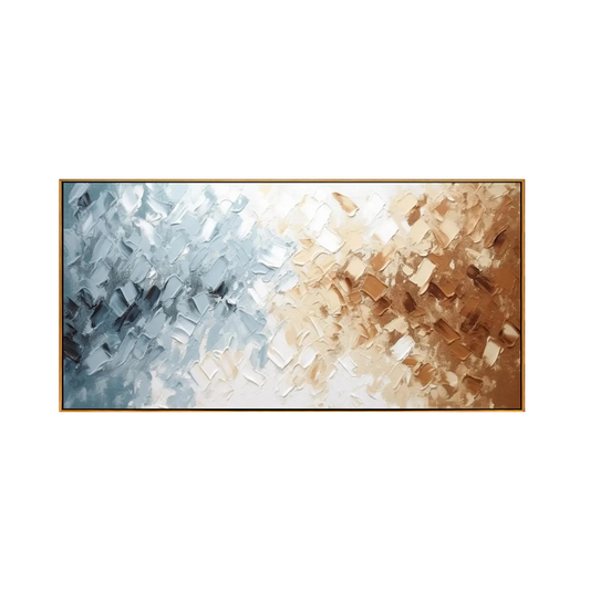 Coastal Hues Gradient Impasto Canvas Art