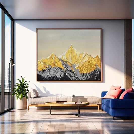 Sunrise Mountain Abstract Painting