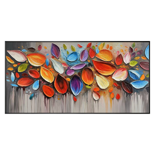 Petal Symphony Colorfall Abstract Painting
