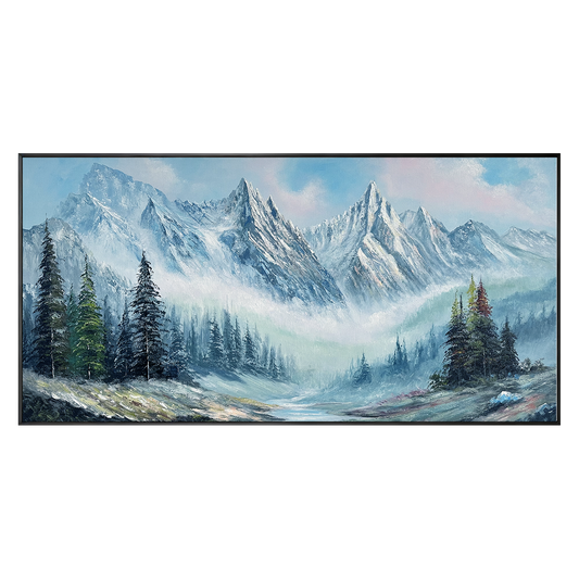 Blue Mist Mountain Landscape Painting