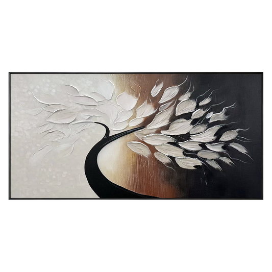 Ivory Flowing Canopy Abstract Painting
