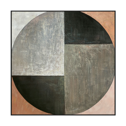 Eclipse Form Geometric Abstract Painting #H0359