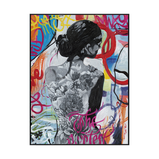 Tattoo Muse Graffiti Back Portrait Painting #I0224