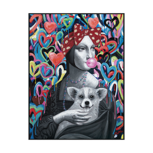 Pop Mona Modern Graffiti Portrait Painting #I0310