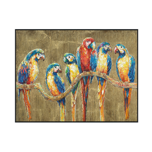 Golden Chorus Parrot Painting #I0563