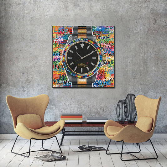 Rainbow Love Watch Pop Art Painting #I1700