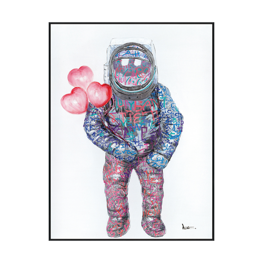Love Voyager Astronaut Graffiti Painting #I2134