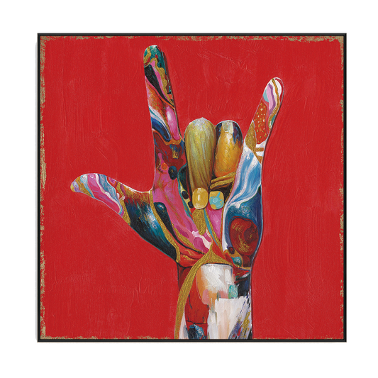 Colorful Love Hand Pop Art Painting #I2700