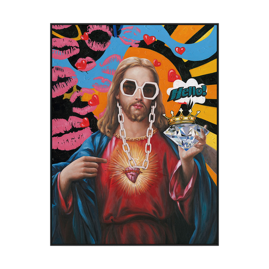 Hip Hop Sacred Heart Pop Abstract Painting #J2598