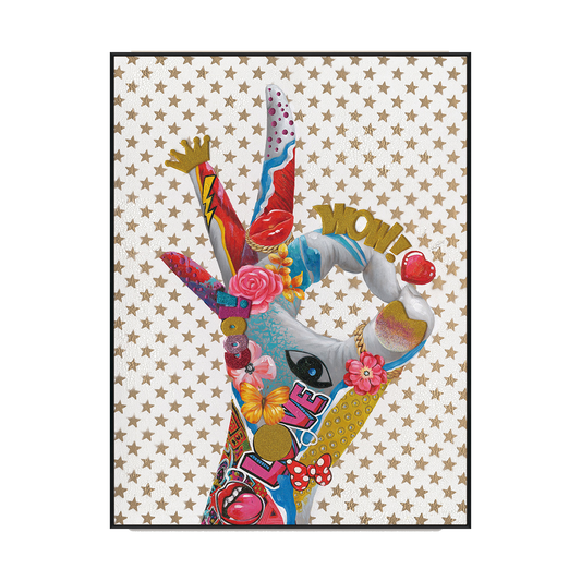 Love Hand Gesture Pop Art Painting #J2605