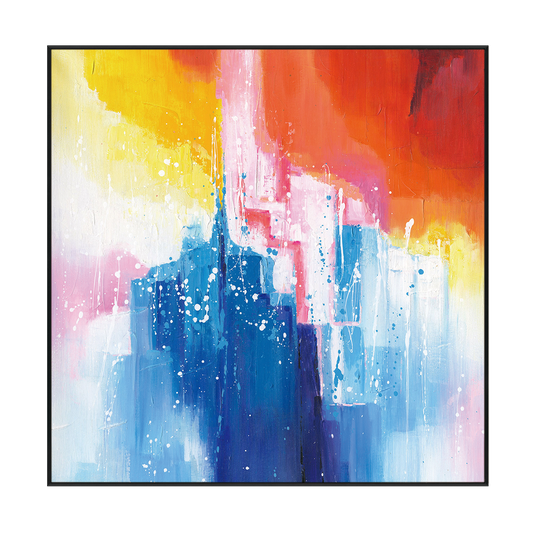Vibrant Pulse Color Splash Abstract Painting #J4138