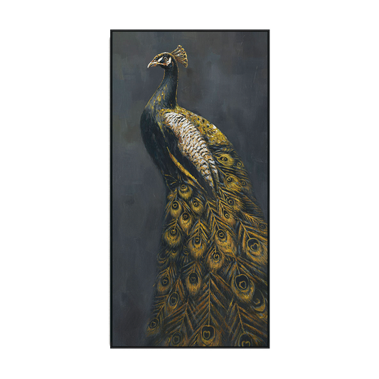 Golden Majesty Peacock Painting #K2649