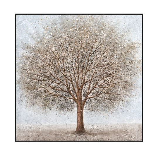 Golden Mist Grey Tree Painting #K4110
