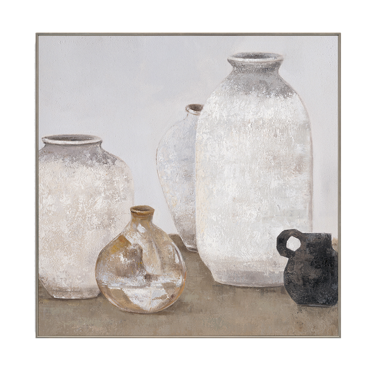 Earthen Harmony Minimalist Still Life Painting #M4592