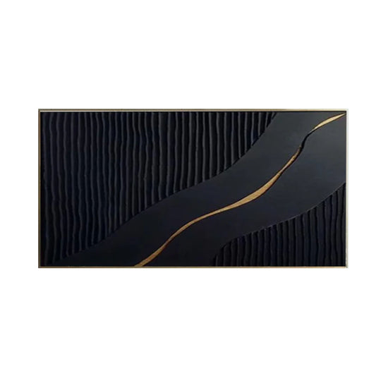 Black Minimalist Textured Painting