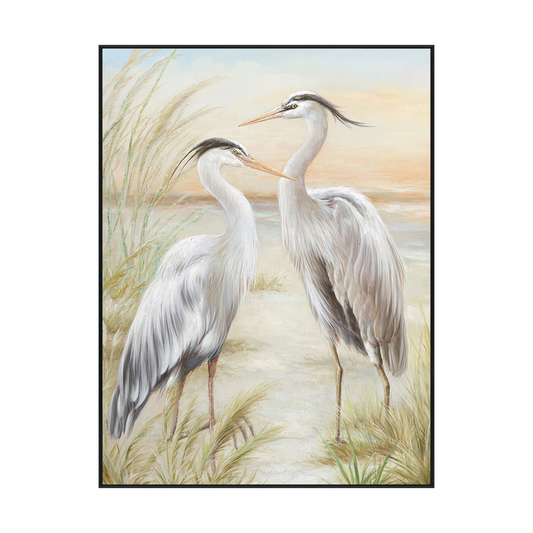 Sunset Grace Heron Painting #L2532