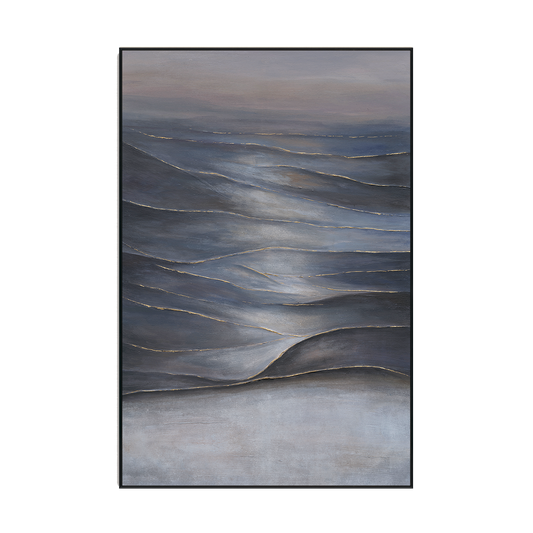 Golden Horizon Abstract Landscape Painting #M0704