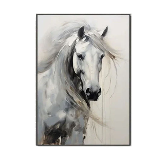 Ethereal White Stallion Painting