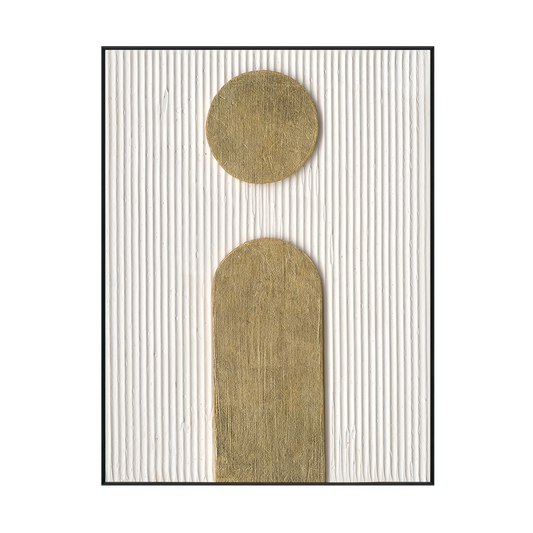 Golden Resonance Minimalist Geometric Painting #M4677