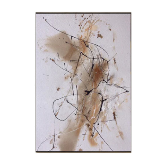 Chaotic Beige Abstract Painting