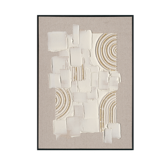 White Flow Textured Abstract Wall Art (Left & Right) #M2617