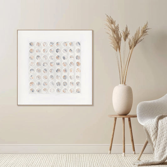 Phantom Circles Geometric Textured Abstract #M4671