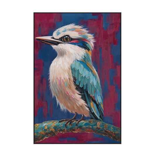 Vibrant Perch Bluebird Painting #M4681