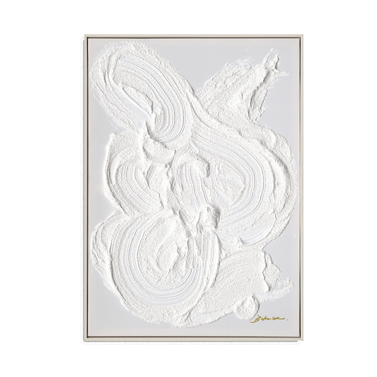 White Texture Abstract Minimalist Painting #M5008