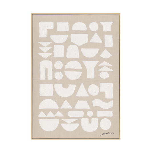 White Forms Geometric Abstract #M5853