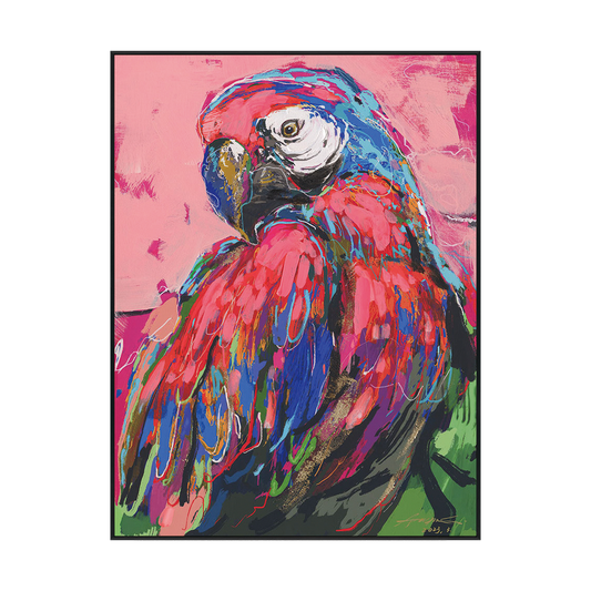Crimson Glow Parrot Painting #M6018