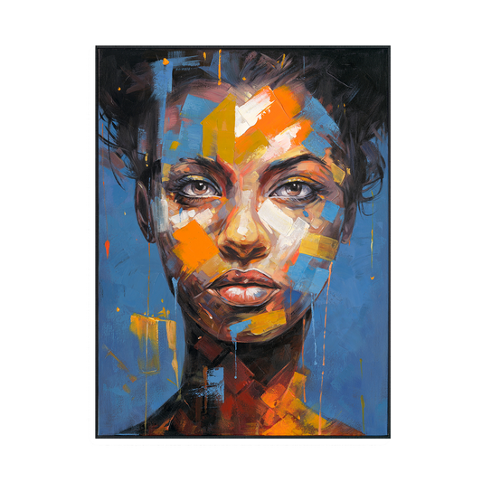 Bold Gaze Abstract Portrait Painting #P2617