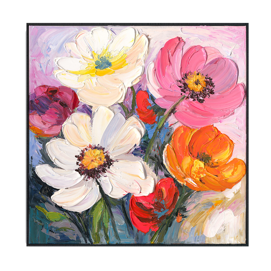 Spring Harmony Colorful Floral Painting #P2657