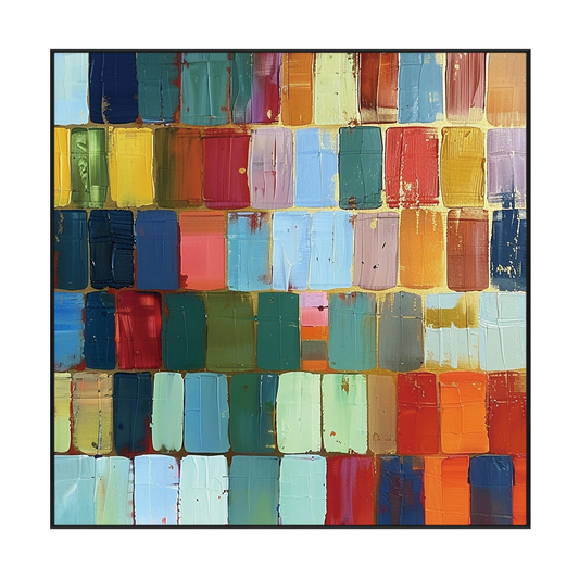 Prism Mosaic Colorful Abstract Painting #PFH3