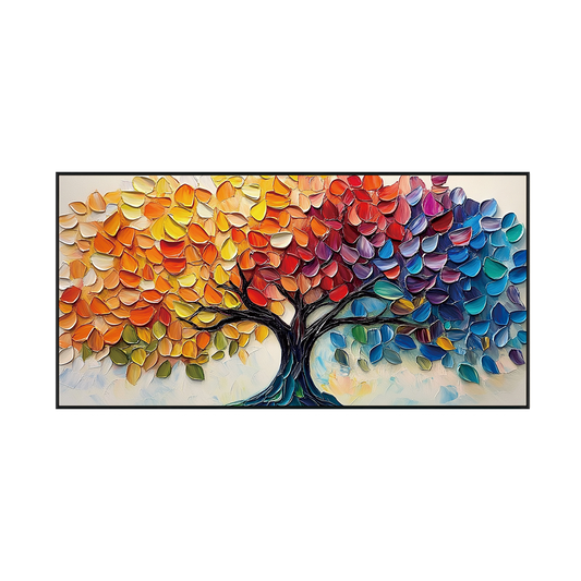 Seasons of Color Abstract Tree Painting #REX2 (482)