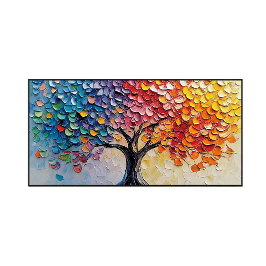 Spectrum Harmony Abstract Tree Painting #REX2 (484)