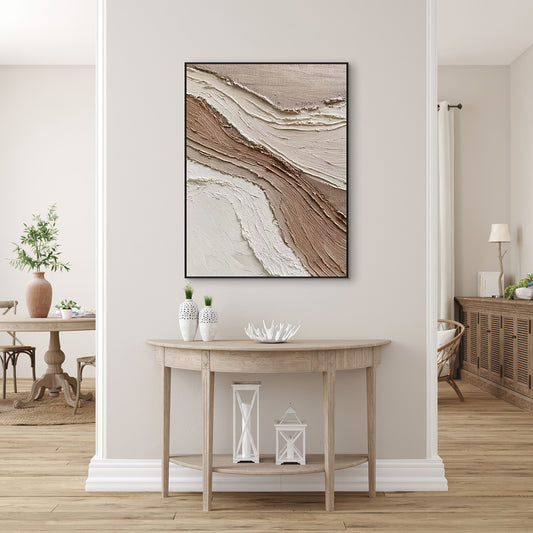 Sienna Flow Textured Abstract Painting #RIS2(158)