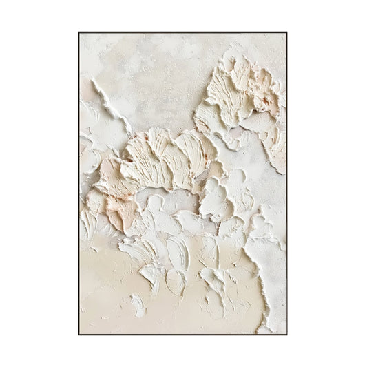 Soft Textured Floral – Minimalist Abstract Painting