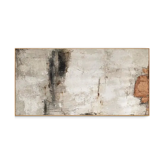 Neutral Rustic Wabi-Sabi Abstract Painting