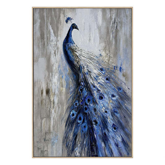 Peacock Textured Oil Painting