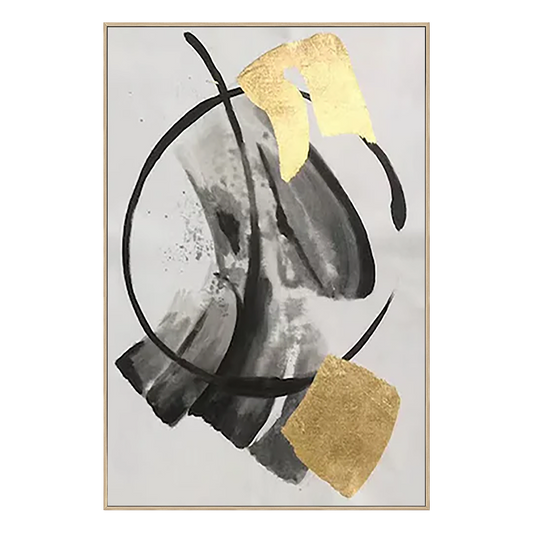 Golden Motion Abstract Painting