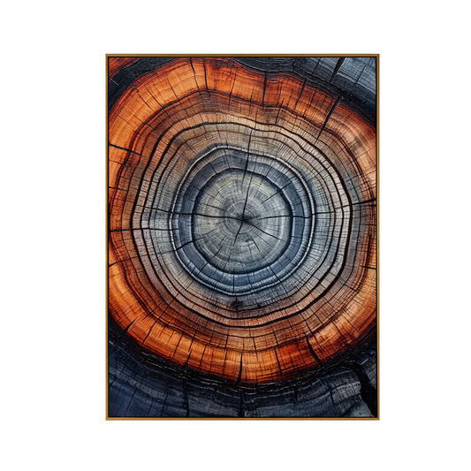 Wood Rings Cross-Section Textured Canvas Art