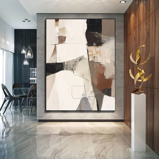 Clay Veil Neutral Abstract Painting