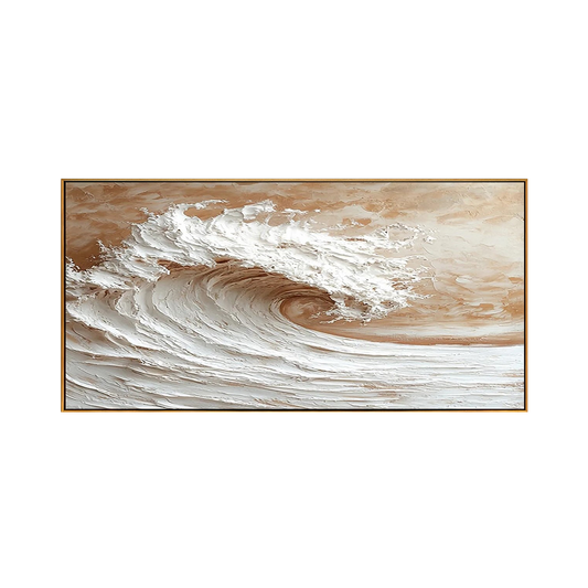 Sunlit Surf Wave Painting