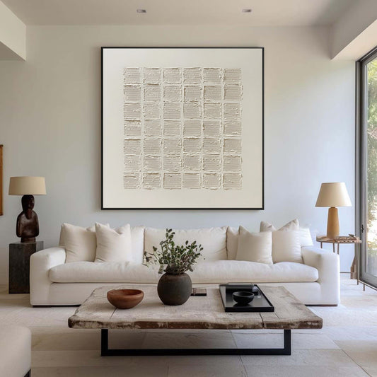 Silent Linen Grid Texture Painting