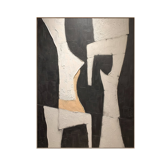 Black & White Modern Abstract Painting