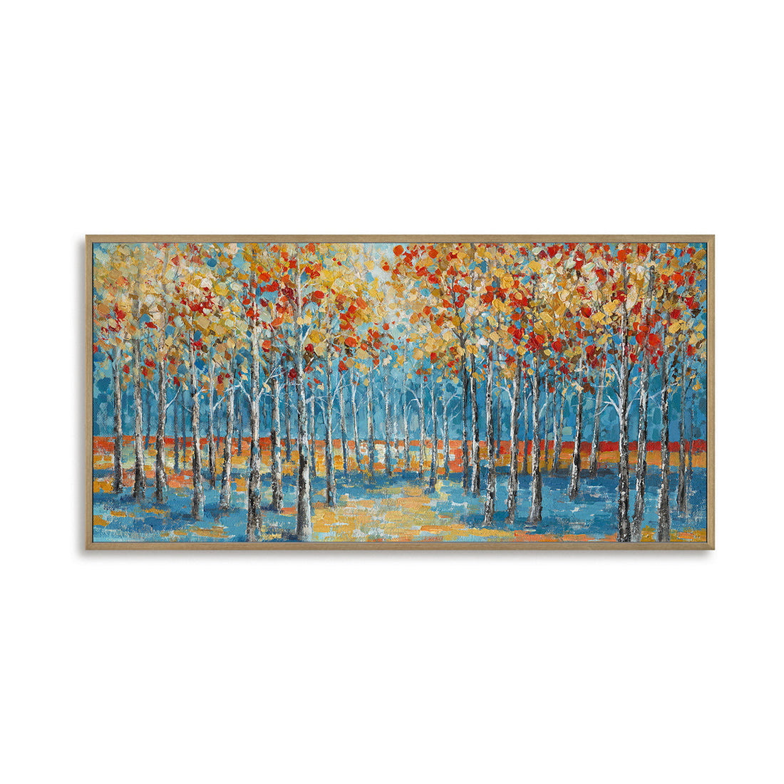 Blue Autumn Forest: A Poem of Contrasts