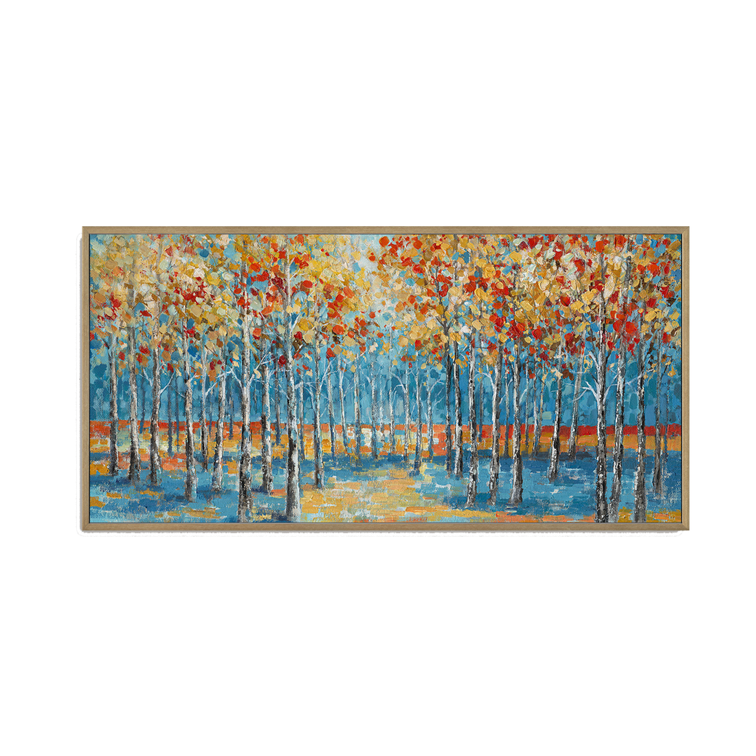 Blue Autumn Forest: A Poem of Contrasts