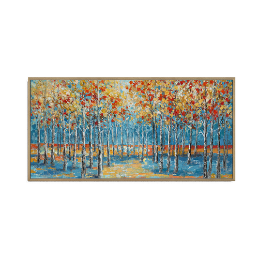 Blue Autumn Forest: A Poem of Contrasts