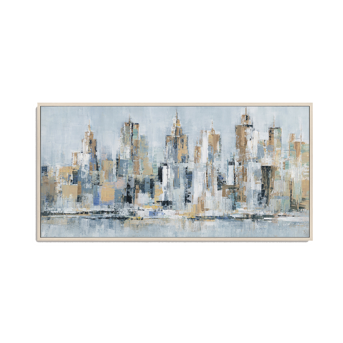 Urban Symphony – A Hand-Painted Abstract Cityscape for Modern Living
